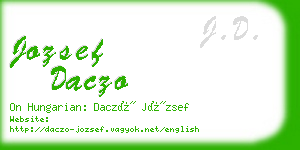 jozsef daczo business card